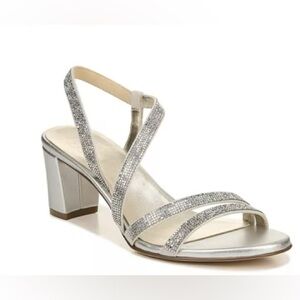 Naturalizer vanessa 2 silver heels sandals new 9.5 W